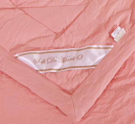 Постельное белье с одеялом "Sofi de Marko" Сандра (персик) Жатый сатин, Семейный