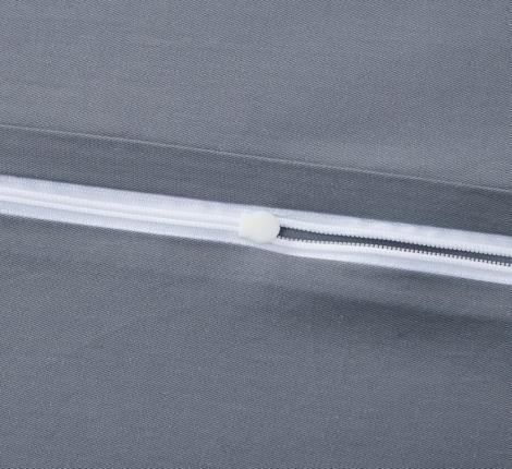 Постельное бельё "KARTEKS" сатин однотонный с кантом HK-04 (серый), Евро