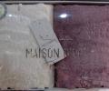 Набор полотенец 50x100-2шт. Maison D'or &quot;LAURETTA&quot;, кремовый/фиолетовый