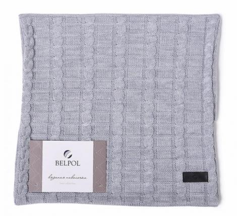 Наволочка вязаная "КОСЫ" 40x40, сумерки