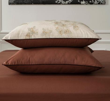 Постельное бельё с одеялом "Kazanov.A." Linen Batik (корица лен) Сатин, Евро
