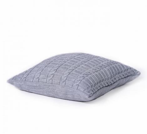 Наволочка вязаная "КОСЫ" 40x40, сумерки