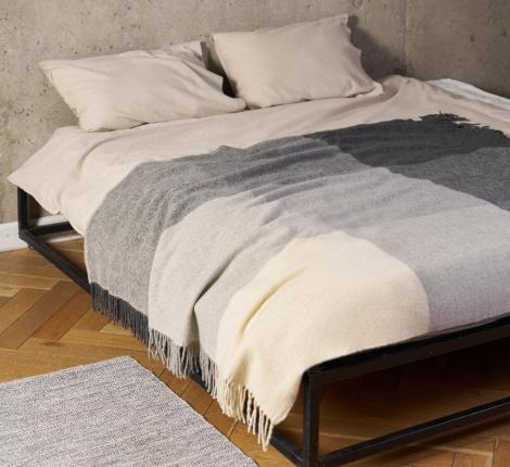 Плед "WOOLEN" (шерсть 100%) 150х200, серо-графитовый