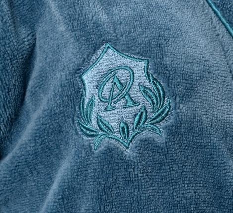 Халат женский трига с капюшоном "AMBIELLA A-1215" бирюзовый, 2XL