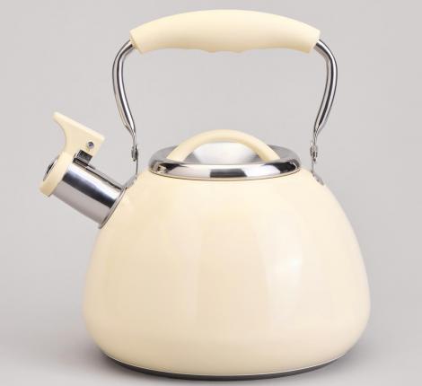 Чайник со свистком и складывающейся ручкой "AGNESS" 940-027, 2.9 л