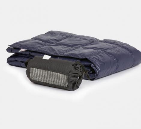 Дорожный плед пуховый "TRAVEL PLAID GRASS INK", 140х200