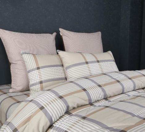 Постельное белье с одеялом "Kazanov.A." Астон (олива капучино) Велюр/Egypt Cotton, Евро