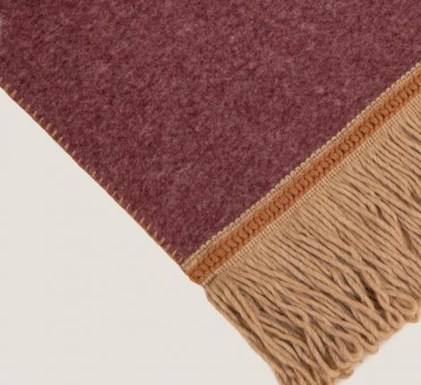 Плед "SOFT BAMBOO" BURGUNDY с тесьмой BRIGITTE (бордовый), 160х200