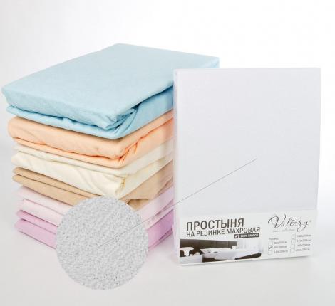 Простынь на резинке трикотажная (PT белая), 90x200