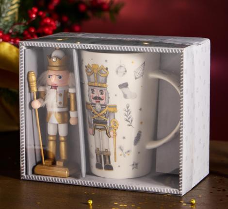 Набор подарочный "ЩЕЛКУНЧИК" 580-095, (кружка 385 мл с ёлочной игрушкой)