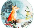 Тарелка закусочная "ЛЕСНАЯ СКАЗКА" ЛИСА, диаметр 20,5 см