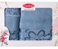 Комплект махровых полотенец в коробке 30x50+50x90+70x140 Hobby &quot;DORA&quot;, светло-голубой