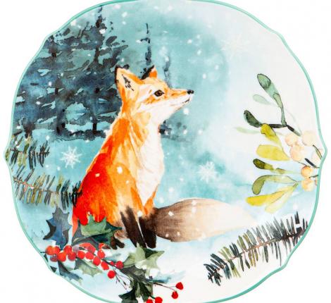 Тарелка закусочная "ЛЕСНАЯ СКАЗКА" ЛИСА, диаметр 20,5 см