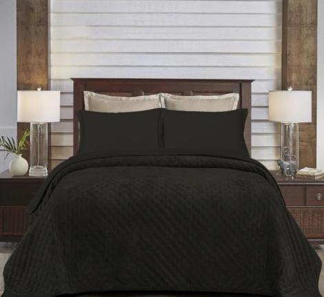 Покрывало из вареного бархата "KARTEKS" 02, 230х250 (антрацит)