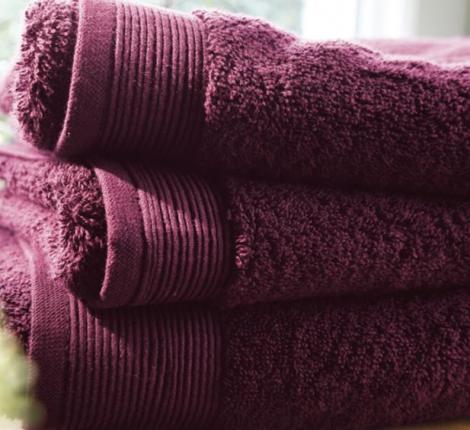 Полотенце махровое "Blanc des Vosges" UNI CYCLAMEN (фиолетовый), 30х30-2шт.