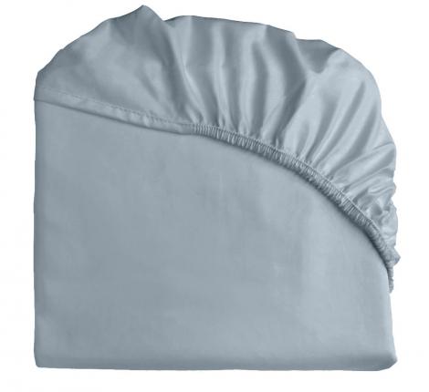 Простыня на резинке "Primavelle" Сатин ДеЛюкс 180х200, Дымчато-синий