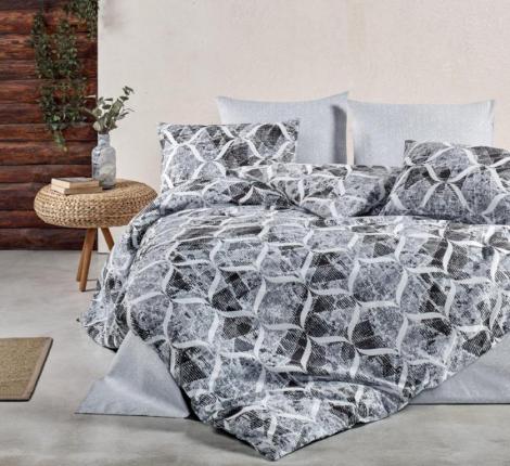 Постельное бельё EFOR RANFORCE "COZA GREY" (100% хлопок), Евро