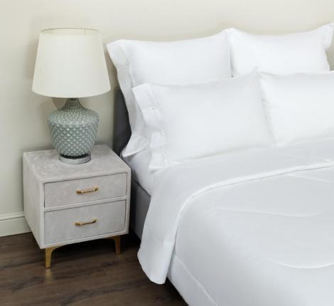 Постельное белье с одеялом "Sofi de Marko" Premium Mako (белый) Сатин ДеЛюкс, Евро