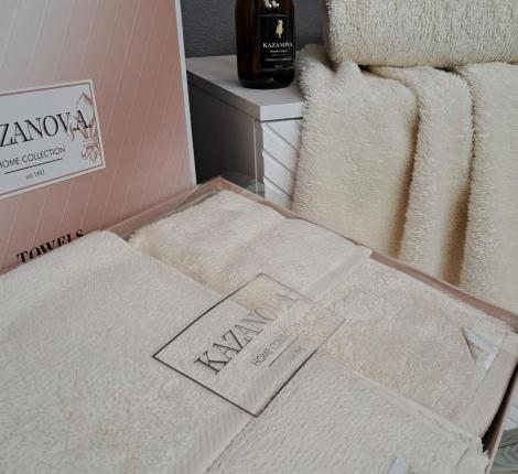 Комплект махровых полотенец "Kazanov.A." Teddy (айвори), 50х90+70х140