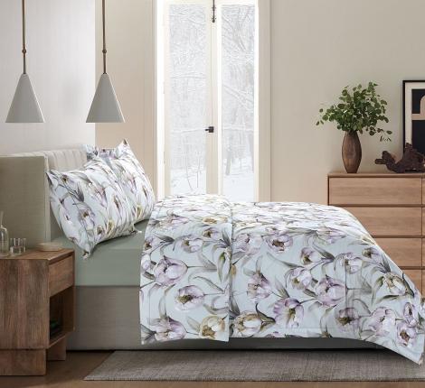 Постельное белье с одеялом "Asabella" 2364-OSPS Мако-Сатин, 1,5 спальный