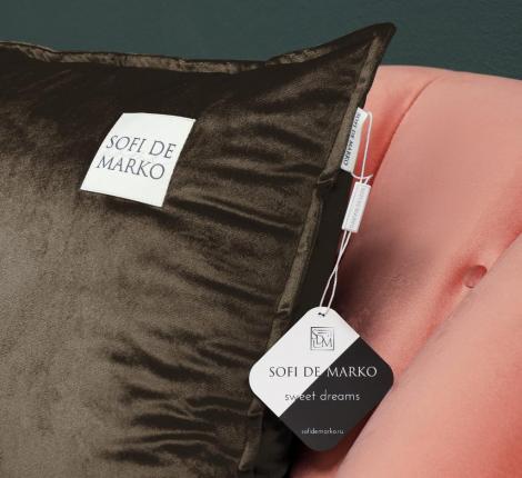 Подушка декоративная "Sofi de Marko" Ноэми (шоколад) Велюр, 45х45