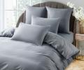 Постельное бельё "KARTEKS" сатин однотонный с кантом HK-04 (серый), Евро