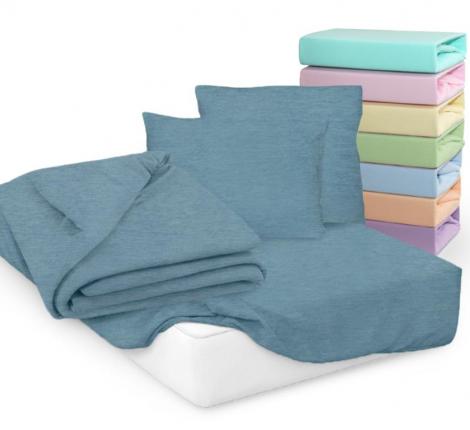 Наволочки трикотажные на молнии "Cleo" 50х70-2шт., Голубая ель меланж