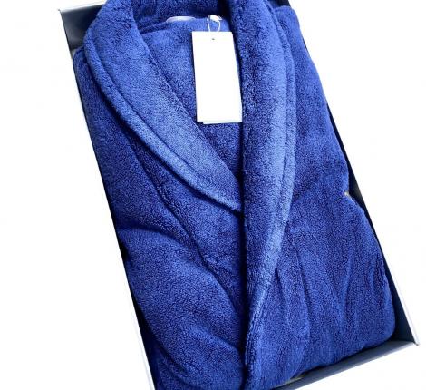 Халат мужской махровый Maison D'or "VALENTIN" синий, XL(50)/2XL(52)