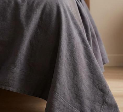 Постельное бельё "MAJOLİ" Stonewashed SOLİD Варёный хлопок, 1,5 спальный