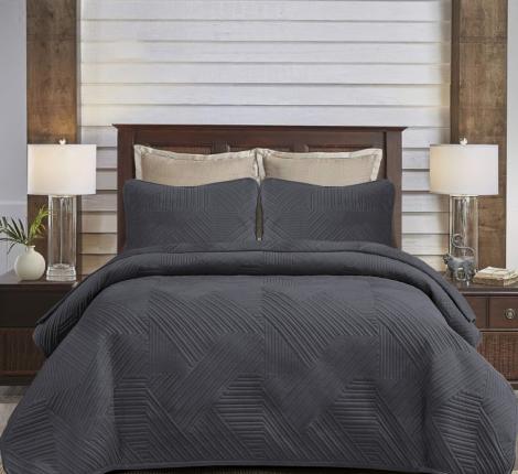 Покрывало из бархата "KARTEKS" 01, 200х220 (антрацит)