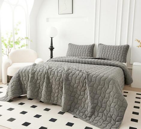 Покрывало "Sofi de Marko" Минелла (антрацит) Жатый сатин, 230х250