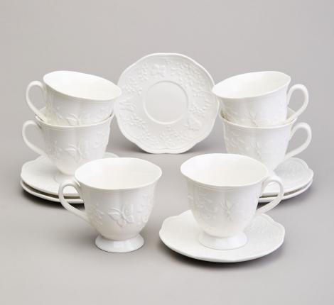 Чайный набор "LAVENDER" на 6 персон, 12 предметов (280 мл)