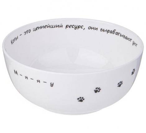 Салатник-тарелка суповая "БЕРИ КОТА" 15,5*6,5 СМ 750 МЛ. РАЗНОЦВЕТНЫЙ (КОР=36ШТ.)