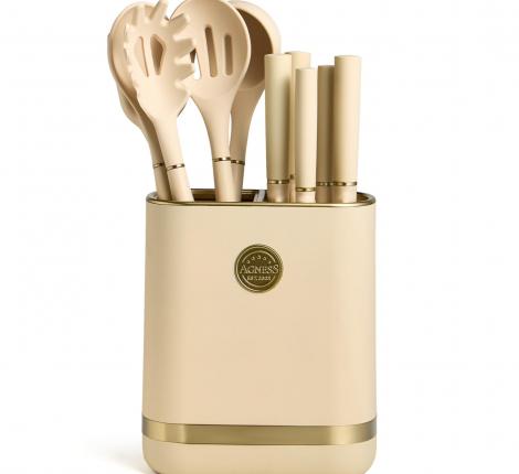 Набор кухонных ножей (5 шт.) и приборов "AGNESS" 671-220, 11 предметов