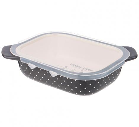 Форма для запекания с пластиковой крышкой "FAMILY FARM", 25,5*19*6,5 см