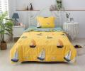 Постельное белье детское с одеялом &quot;Sofi de Marko&quot; Кораблики (желтый) Сатин, 1,5 спальный