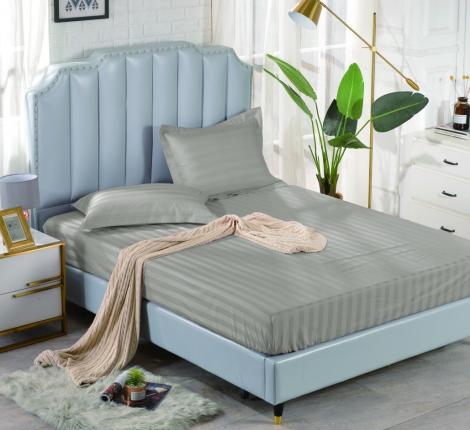 Простынь страйп-сатин на резинке (PRST-R-59), 160х200