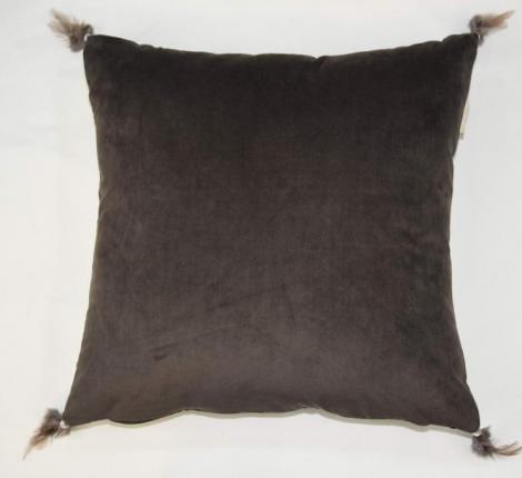 Наволочка декоративная "Sofi de Marko" Жасмин (шоколад) Велюр, 45х45 