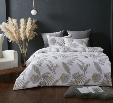 Постельное белье с одеялом "Kazanov.A." Вермонт (бежевый графит) Велюр/Egypt Cotton, Евро