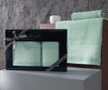 Комплект махровых полотенец &quot;KARNA&quot; GRAVIT 50x90-70х140 см, Зеленый