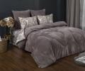 Постельное белье с одеялом "Kazanov.A." Орлеан (капучино жемчуг) Велюр/Egypt Cotton, Евро