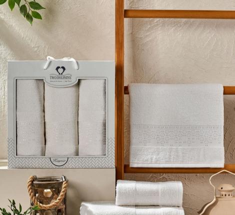 Комплект махровых полотенец "TWO DOLPHINS" (50x90/70х140) 2 шт. KASMIR, кремовый