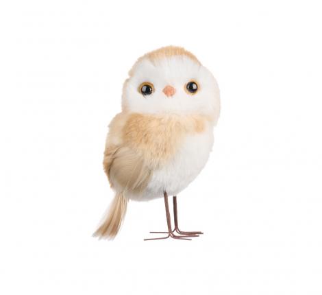 Сова "GOODWILL" (кремовый с коричневым) левая, 16 см