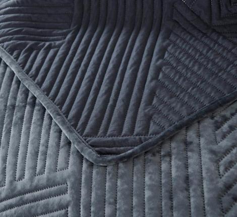 Покрывало "Sofi de Marko" Патрисия (антрацит 1) Велюр, 160х220