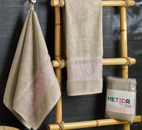 Комплект махровых полотенец "METEOR" (50x90/2 шт.) ZEREN, коричневый