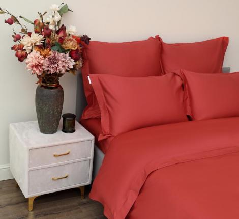 Постельное белье "Sofi de Marko" Моно (коралл) Сатин ДеЛюкс, Евро