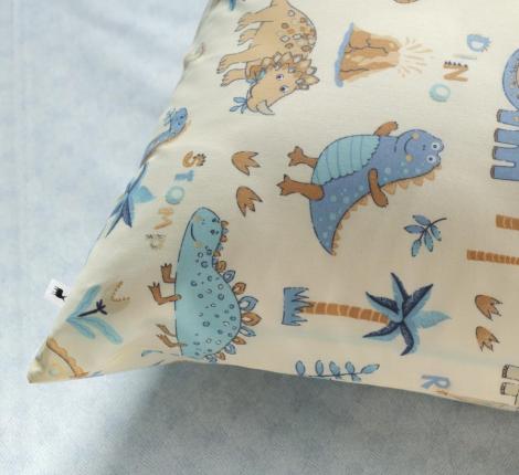 Постельное белье "Siberia" Динозавры (желтый) Ранфорс, 1,5 спальный