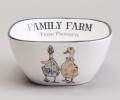 Набор салатников (4 штуки) на деревянной подставке "FAMILY FARM", 30*19*6,7 см