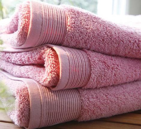 Полотенце махровое "Blanc des Vosges" UNI BOIS DE ROSE (розовый), 40х60