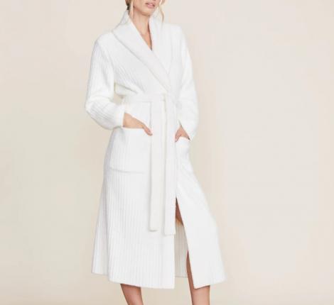 Халат трикотажный "Barefoot Dreams" ECO CC RIBBED (слоновая кость), S